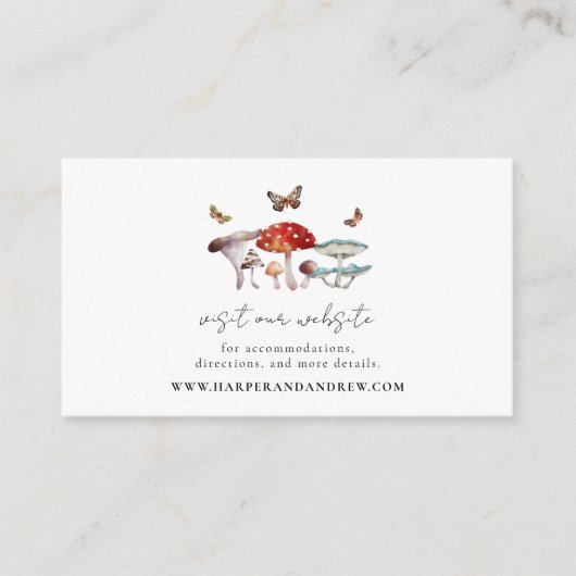 Mushroom Wedding Website Begleitkarte (Vorderseite)
