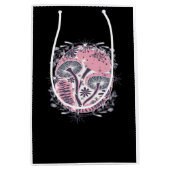 Mushroom Whimsigoth Art Design Classic Mittlere Geschenktüte (Vorderseite)