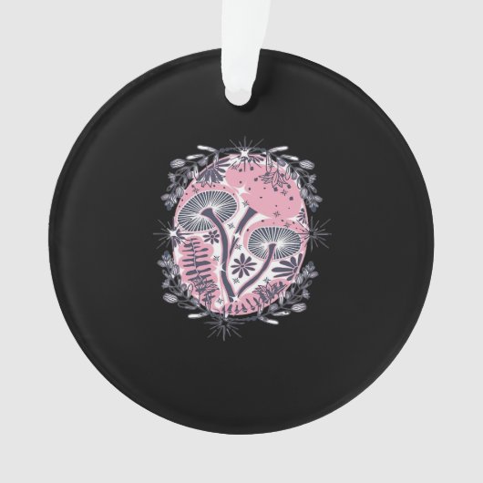 Mushroom Whimsigoth Art Design Classic Ornament (Vorderseite)