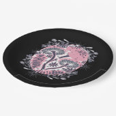 Mushroom Whimsigoth Art Design Classic Pappteller (Schrägansicht)