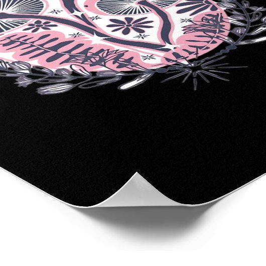 Mushroom Whimsigoth Art Design Classic Poster (Ecke)