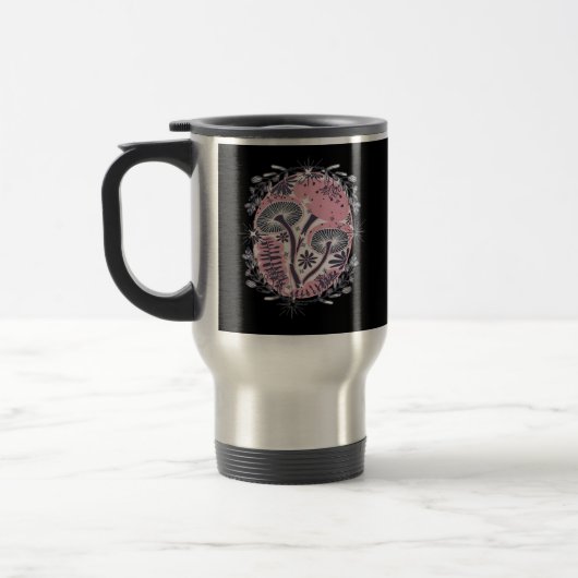 Mushroom Whimsigoth Art Design Classic Reisebecher (Links)