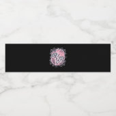 Mushroom Whimsigoth Art Design Classic Wasserflaschenetikett (Einzelnes Label)