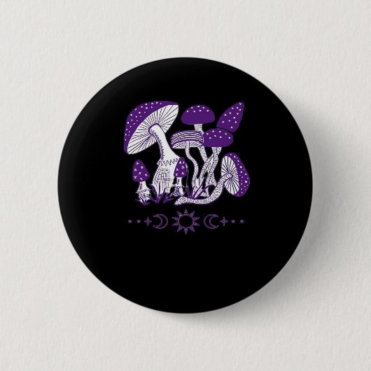 Mushroom Whimsigoth Vibes Button (Vorderseite)