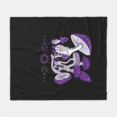 Mushroom Whimsigoth Vibes Fleecedecke (Vorderseite (Horizontal))