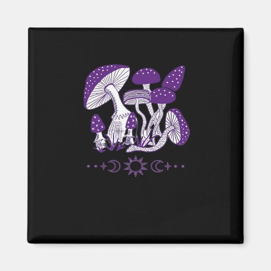 Mushroom Whimsigoth Vibes Magnet (Vorne)