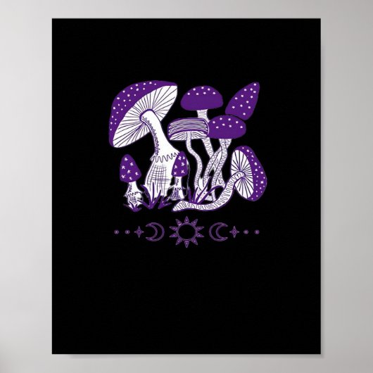 Mushroom Whimsigoth Vibes Poster (Vorne)