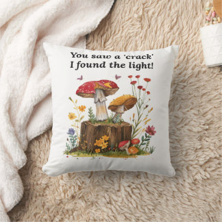 Mushroom & Wildflower, Nature Lover Inspirational  Kissen