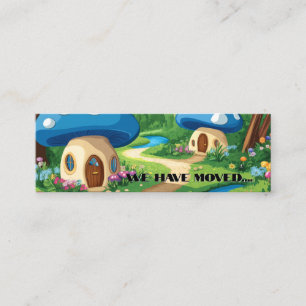 Mushroom Wir sind umgezogen Mini Visitenkarte