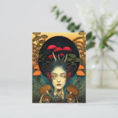 Mushroom Woman Postcard Postkarte (Stehend Vorderseite)
