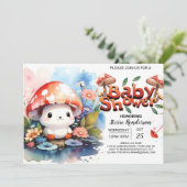 Mushroom Wonderland Gender-Neutral Baby Dusche Einladung (Stehend Vorderseite)