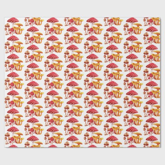 Mushroom Wonderland Wrapping Paper Geschenkpapier (Flach)