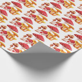 Mushroom Wonderland Wrapping Paper Geschenkpapier (Ecke)