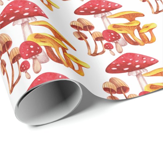 Mushroom Wonderland Wrapping Paper Geschenkpapier (Rolleneckpunkt)