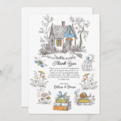 Mushroom Woodland Baby Shower Dankeskarte (Vorne/Hinten)