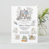 Mushroom Woodland Baby Shower Einladung (Stehend Vorderseite)