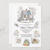 Mushroom Woodland Baby Shower Einladung (Vorne/Hinten)