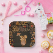 Mushroom Woodland Eichhörnchen Pappteller (Party)