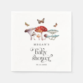 Mushroom Woodland Forest Baby Dusche Serviette