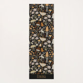 Mushroom Woodland Forest Cotages Kernmuster Yogamatte (Rückseite)