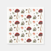 Mushroom Woodland Forest Fairy Muster Kernstück Serviette (Vorderseite)