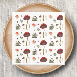 Mushroom Woodland Forest Fairy Muster Kernstück Serviette