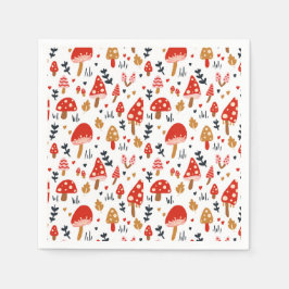 Mushroom Woodland Kathrin Legg Red Mushroom Party Serviette