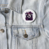 Mushroom Woods Whimsigoth Witchy Screenprint Desig Button (Beispiel)