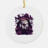 Mushroom Woods Whimsigoth Witchy Screenprint Desig Keramik Ornament (Vorne)
