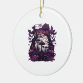 Mushroom Woods Whimsigoth Witchy Screenprint Desig Keramik Ornament (Links)