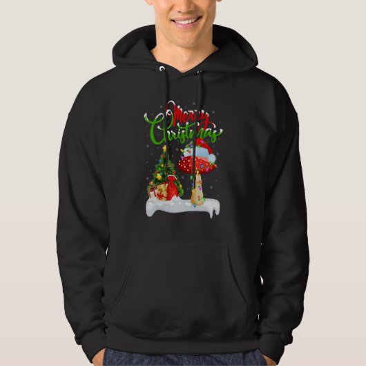 Mushroom Xmas Decorations Santa Mushroom Christm Hoodie (Vorderseite)