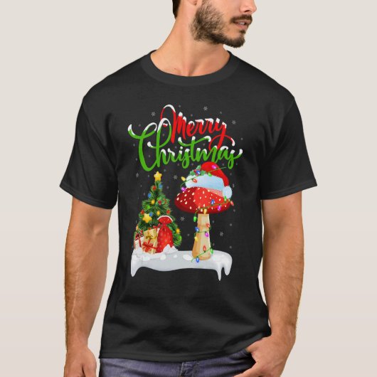 Mushroom   Xmas Decorations Santa Mushroom Christm T-Shirt (Vorderseite)