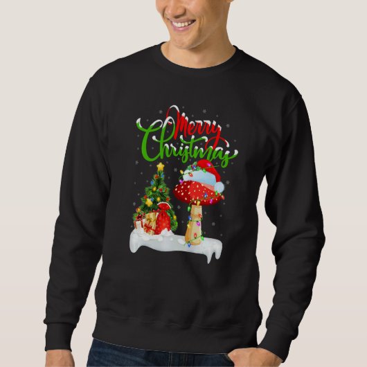 Mushroom Xmas Decorations Santa Mushroom Christma Sweatshirt (Vorderseite)