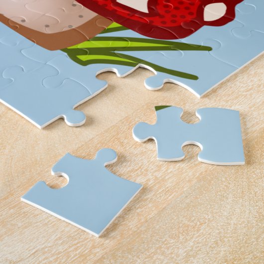 MUSHROOME FARBIG RED JIGSAW PUZZLE (Seite)
