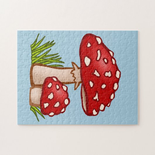 MUSHROOME FARBIG RED JIGSAW PUZZLE (Horizontal)