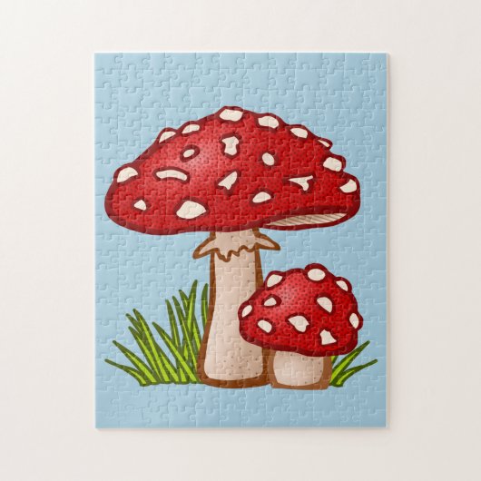 MUSHROOME FARBIG RED JIGSAW PUZZLE (Vertikal)