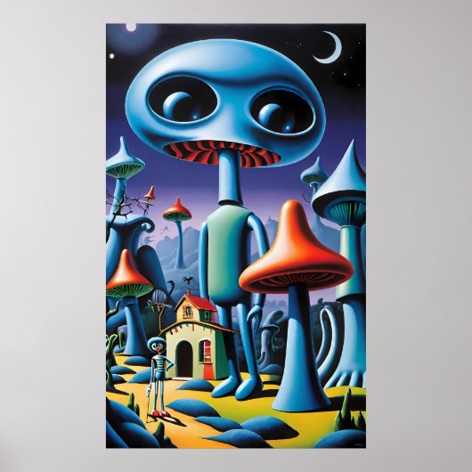 Mushroomery Wanderung Ken Gage Fantasy Poster (Vorne)