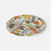 Mushrooms! 1970s Style Pappteller (Schrägansicht)