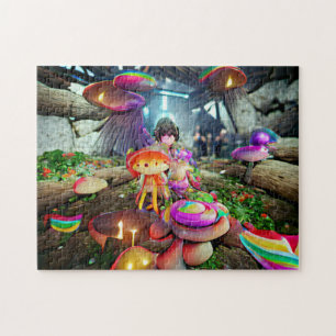 Mushrooms and Fairies Jigsaw Puzzle