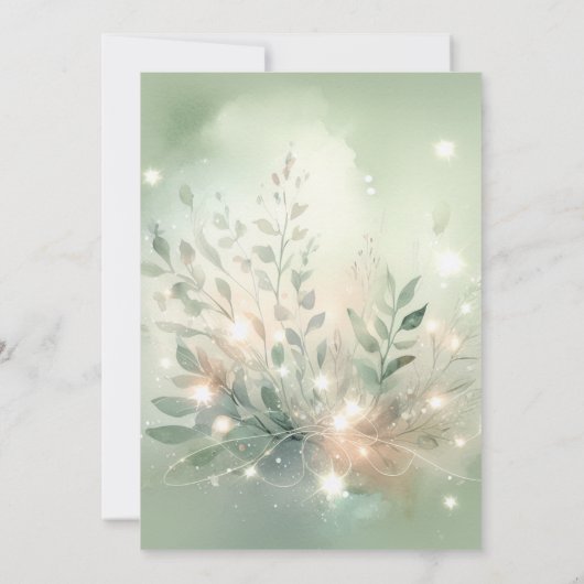 Mushrooms Baby Girl Dusche Wildblumen Fairy Tee Einladung (Rückseite)