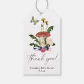 Mushrooms Babydusche danke Geschenkanhänger (Vorderseite)