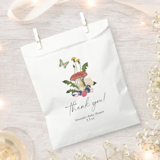 Mushrooms Babydusche danke Geschenktütchen (Ausgeschnitten)