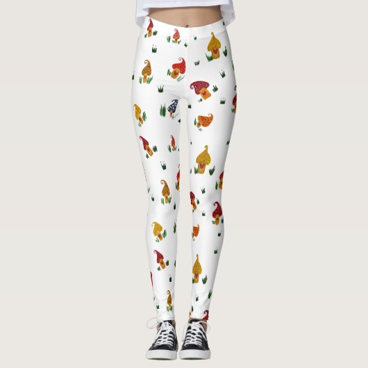 Mushrooms Custom Leggings (Vorderseite)