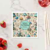 Mushrooms Fairyland Birthday Party Serviette (Beispiel)