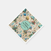 Mushrooms Fairyland Birthday Party Serviette (Ecke)