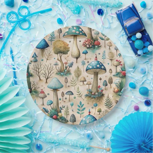 Mushrooms Fairyland Pappteller (Party)