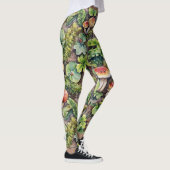 Mushrooms Ferns Moss Fallen Blätter Muster Leggings (Rechts)