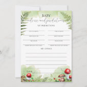 Mushrooms Forest Ferns Baby Shower Admin Card Einladung (Vorderseite)