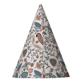 Mushrooms Fox & Dragonfly Niedliches Herbstmuster Partyhütchen (Rückseite)