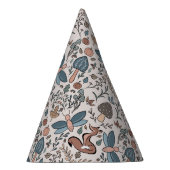 Mushrooms Fox & Dragonfly Niedliches Herbstmuster Partyhütchen (Rechts)